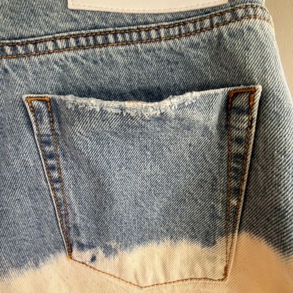 One Teaspoon DipDye Frankie Out Raw Hem Denim Short 26 Edgy Distressed Denim - Picture 13 of 16